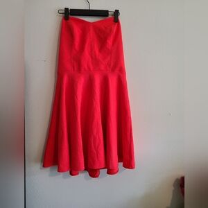 Amanda Uprichard Strapless Red Dress. Size L